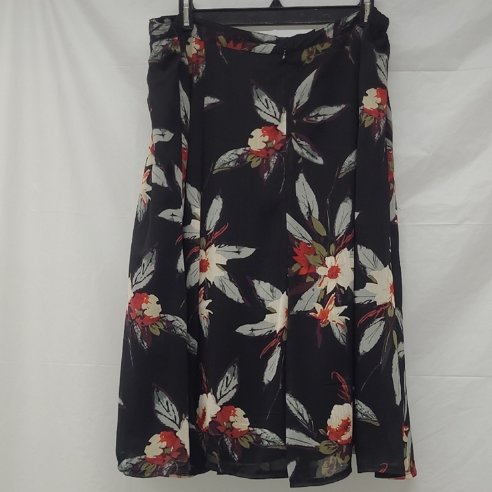 Bubble Skirt Mini Moody Floral Print Whimsigoth A Line Chiffon Lined Zipper EUC - Picture 3 of 12